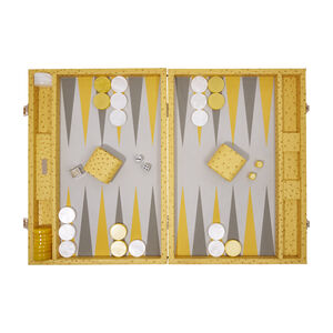 Yellow Ostrich Large Backgammon Set, medium